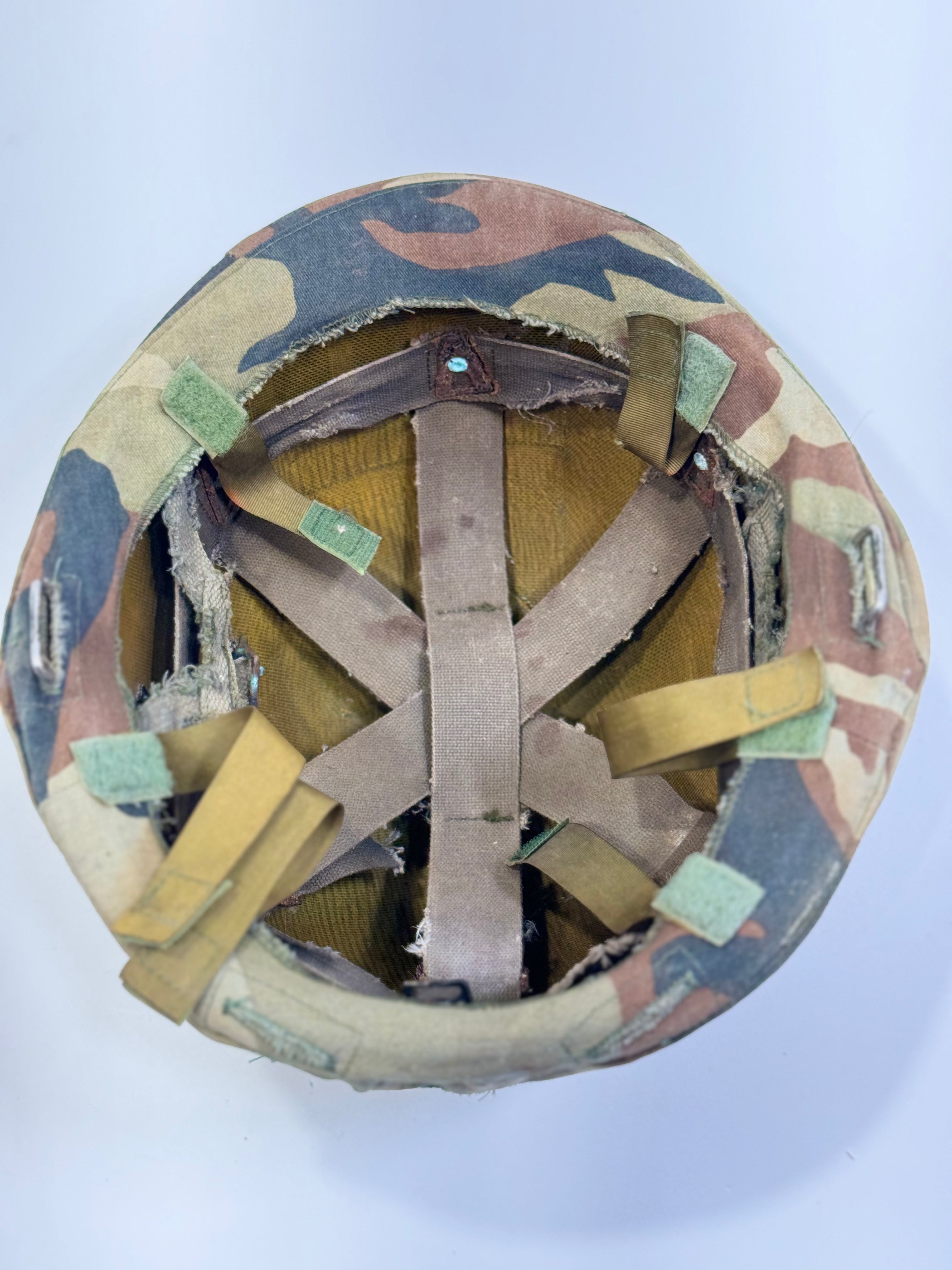 Vintage Vietnam era combat helmet